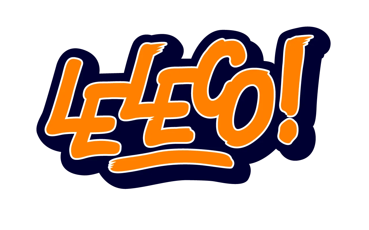 Logo do Leleco na versão laranja